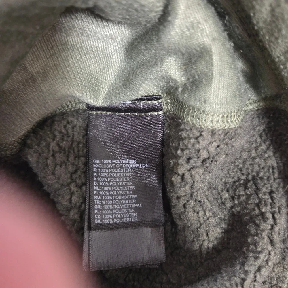 The North Face Mens XL Gordon Lyons Full Zip Fleece Jacket Olive Green Heather